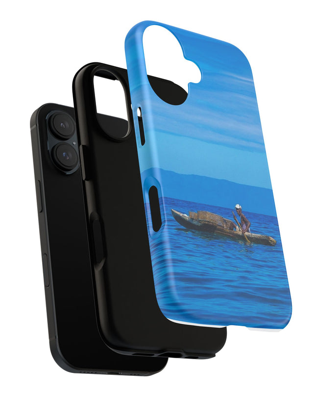Haitian Fisherman Phone Case – Coastal Art Design – Durable, Stylish Caribbean Inspired Case - CreoleSizzle
