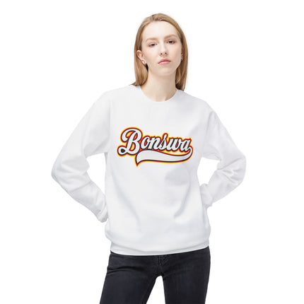 Exclusive Bonswa Sweatshirt Embracing Haitian Greetings with Style Unisex Midweight Softstyle Fleece Crewneck Sweatshirt - CreoleSizzle
