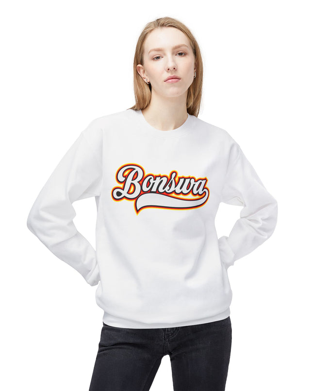 Exclusive Bonswa Sweatshirt Embracing Haitian Greetings with Style Unisex Midweight Softstyle Fleece Crewneck Sweatshirt - CreoleSizzle