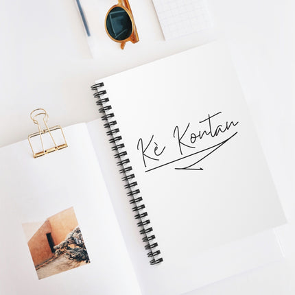 Kè Kontan Gratitude Journal A Notebook for Joy And Contentment Minimalist Creole Spiral Notebook