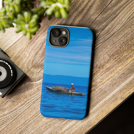 Haitian Fisherman Phone Case – Coastal Art Design – Durable, Stylish Caribbean Inspired Case - CreoleSizzle