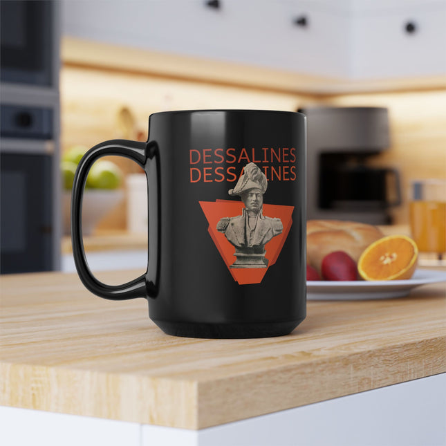 The Statue of Dessalines Power in Bronze Premium Mug Haitian Revolution Hero Tribute