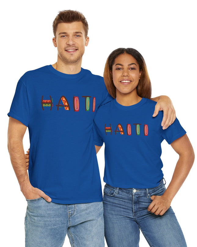 Haiti in Color Limited Heritage Drop Tee Artistic Creole Typography