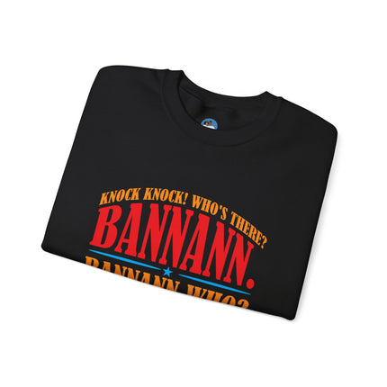Bannann Peze Crewneck Sweatshirt  A Playful Nod to Haitian Humor and Flavor - CreoleSizzle