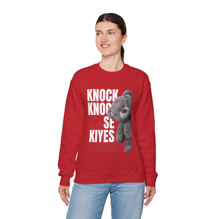 Knock Knock Se Kiyes Sweatshirt Haitian Creole Humor Cozy & Bold Design Bold Haitian Pride Shirt for Cultural Heritage - CreoleSizzle