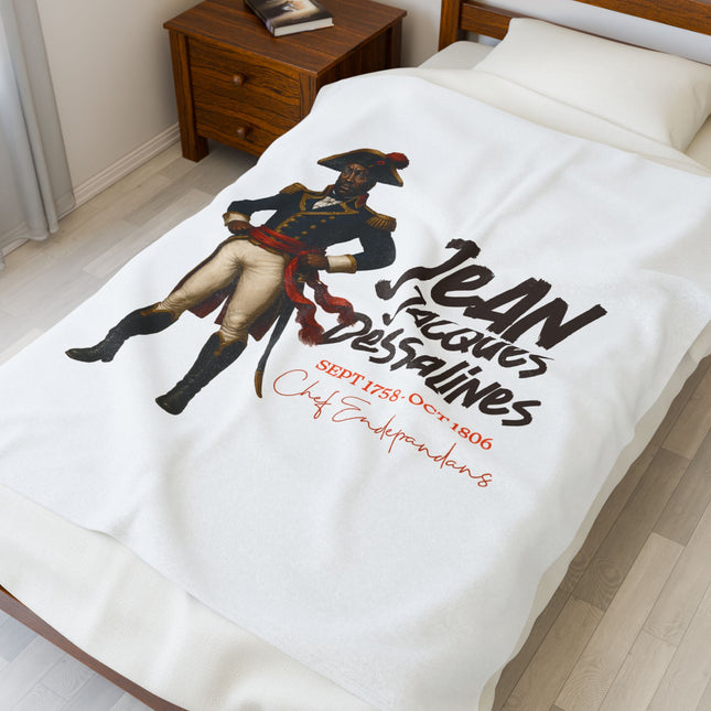 Jean Jacques Dessalines Revolutionary Leader Premium Plush Blanket Haitian Independence Icon - CreoleSizzle