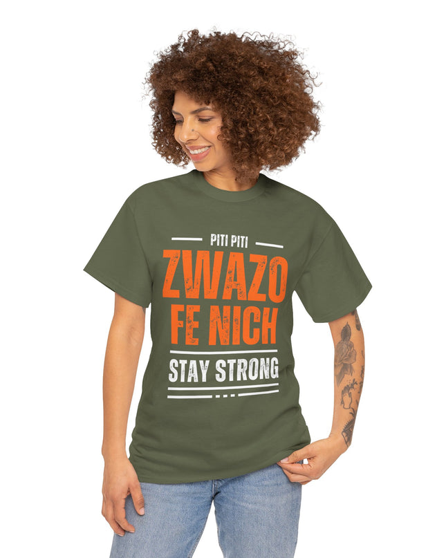 Piti Piti Zwazo Fe Nich T-Shirt – Haitian Proverb Tee, Stay Strong Motivational Shirt, Unisex Cotton Comfort Fit - CreoleSizzle