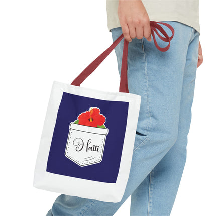 Hibiscus Haiti Limited Edition Heritage Tote Bag Tropical Elegance Design - CreoleSizzle