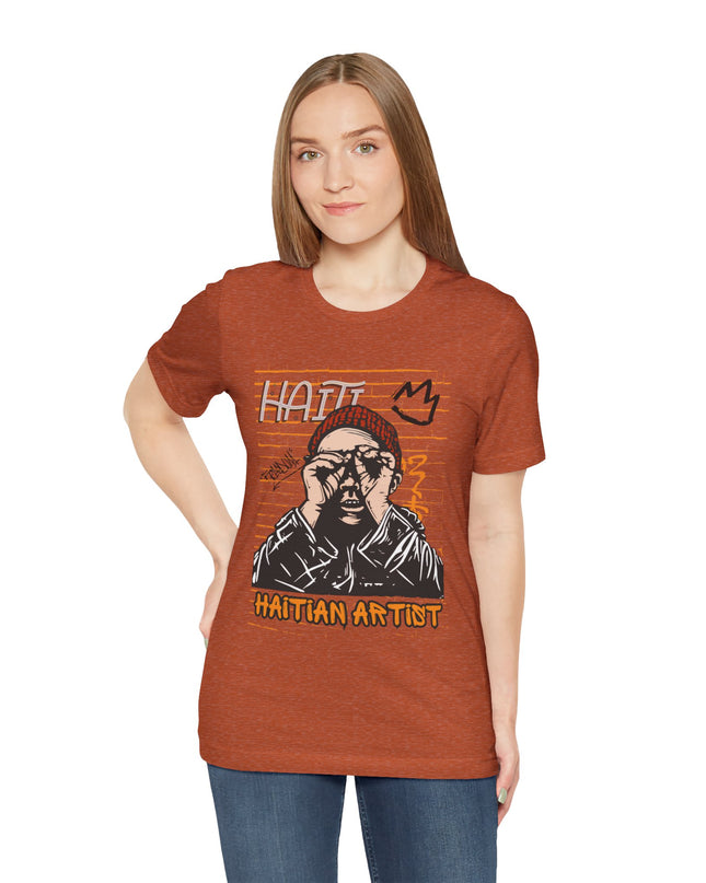 Haitian Artist Graphic T-Shirt Celebrate Haitian Creativity and Urban Culture Unisex Jersey Short Sleeve Tee - CreoleSizzle