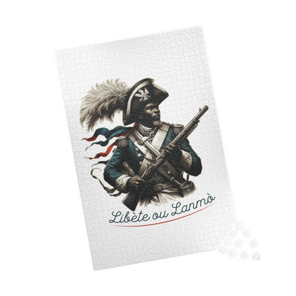 Libète ou Lanmò Haitian Revolutionary Soldier Heritage Puzzle Limited Freedom Fighter Edition - CreoleSizzle