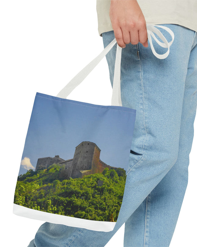 Haitian Citadelle Laferrière Tote Bag – Historical Haiti Travel Bag – Durable All-Over Print Shopping Bag - CreoleSizzle