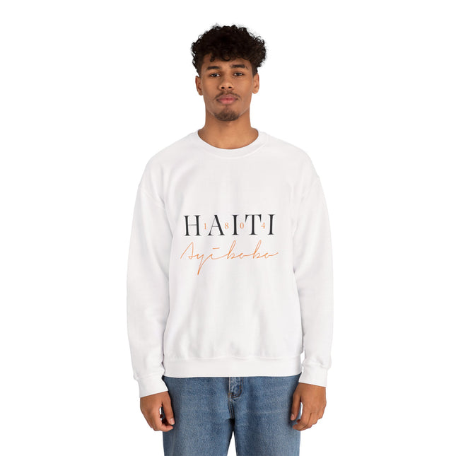 “Haitian Beauty” Sweatshirt Bold Afro-Caribbean Portrait, Unisex Cultural Streetwear, Stylish Haiti Crewneck Sweatshirt