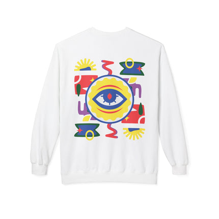 The Watchful Eye Spiritual Legacy Sweatshirt Afro-Haitian Heritage Series Unisex Midweight Fleece Crewneck