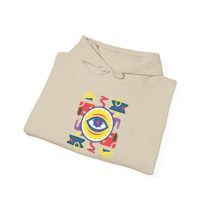 The Watchful Spirit Creole Eye Protection Hoodie Afro-Haitian Heritage Series Unisex Heavy Blend Sweatshirt