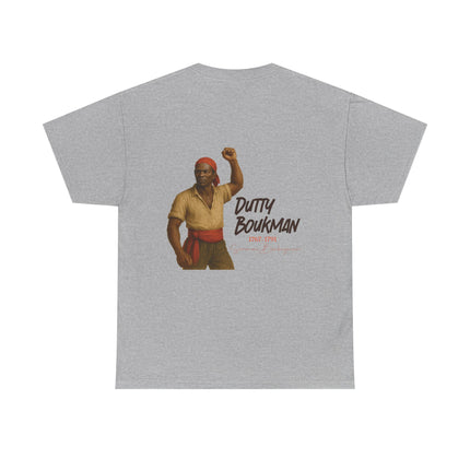 Dutty Boukman Unisex Cotton Tee Afrocentric Heritage Shirt Revolutionary Design History Lover’s Gift Inspirational T-Shirt