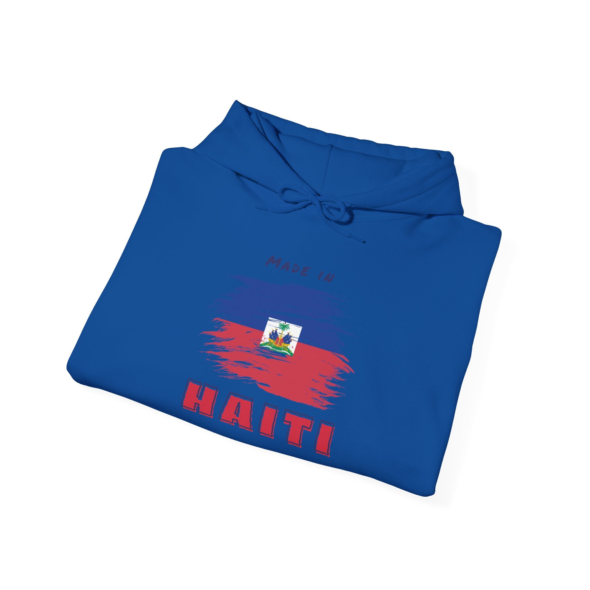 Made in Haiti Hoodie – Haitian Flag Unisex Heavy Blend Sweatshirt – Cozy Cultural Apparel