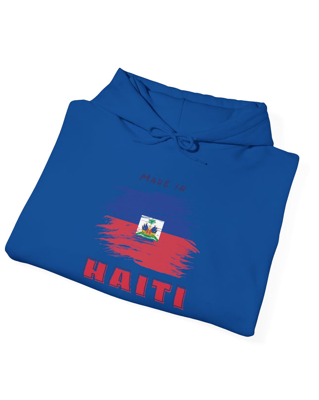 Made in Haiti Hoodie – Haitian Flag Unisex Heavy Blend Sweatshirt – Cozy Cultural Apparel - CreoleSizzle