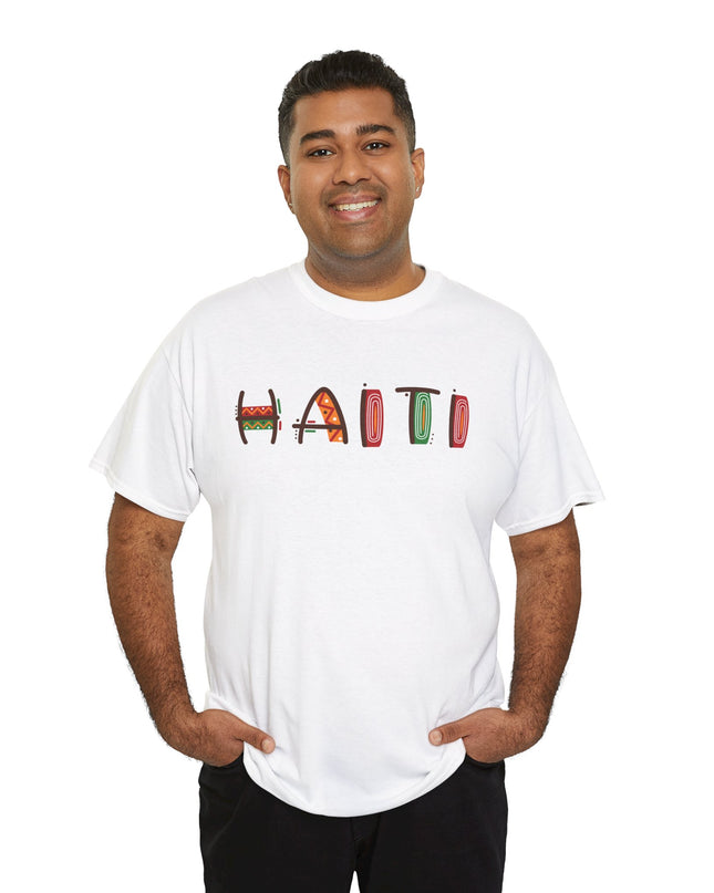 Haiti in Color Limited Heritage Drop Tee Artistic Creole Typography