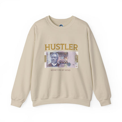 Haitian Hustler Crewneck Sweatshirt Unisex Entrepreneur Streetwear Bold Banknote Graphic Pullover