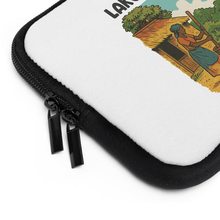 Lakou Lakay Haitian Village Scene Heritage Laptop Sleeve Limited Cultural Memory - CreoleSizzle