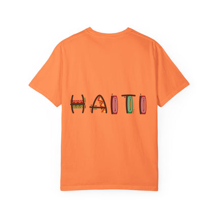 Lakou Vibrance Cultural Pride T-Shirt Haiti Heritage Collection  Unisex Garment-Dyed Tee Haitian Street Vibes Graphic on Back