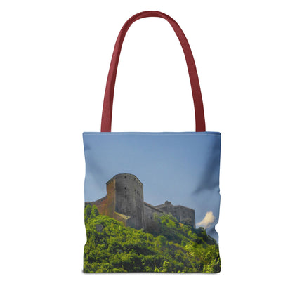 Haitian Citadelle Laferrière Tote Bag – Historical Haiti Travel Bag – Durable All-Over Print Shopping Bag - CreoleSizzle