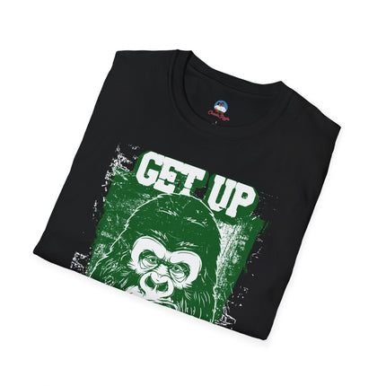Get Up Stand Up Gorilla Graphic Tee, A bold reminder to rise, reset, and stand strong no matter what life throws at you.