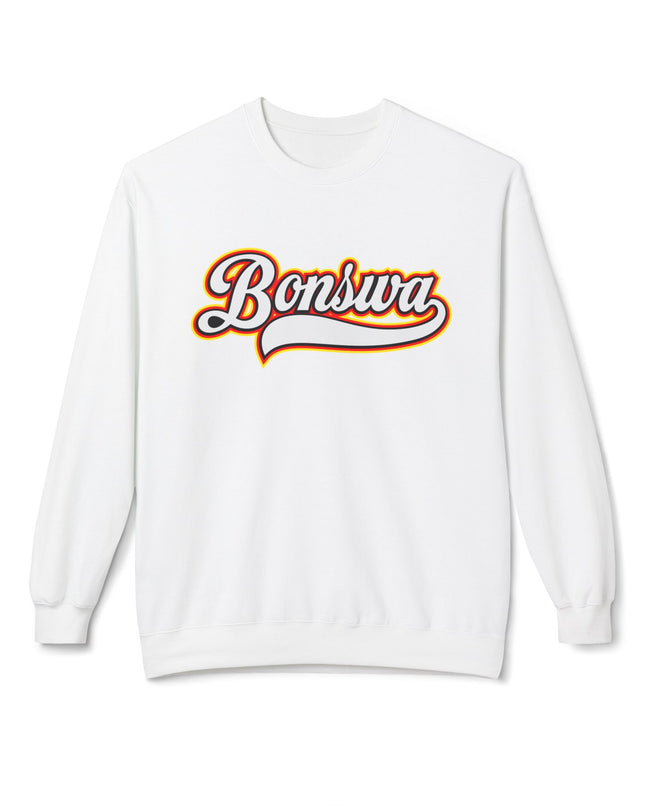 Exclusive Bonswa Sweatshirt Embracing Haitian Greetings with Style Unisex Midweight Softstyle Fleece Crewneck Sweatshirt - CreoleSizzle