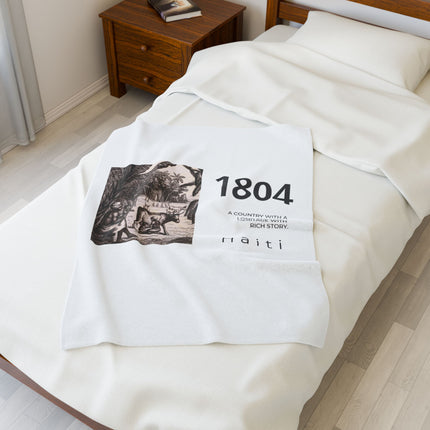 1804 Reflection Blanket Haiti Cultural Heritage Throw in Monochrome - CreoleSizzle