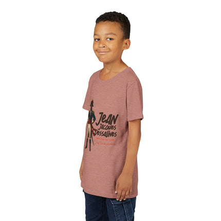 Jacques Dessalines Youth Tee Revolutionary Legacy Edition Kids Short Sleeve Shirt Haitian Pride Apparel