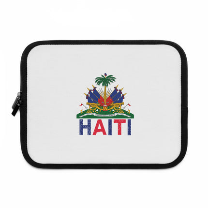 Haiti in Color Crayon Flag Heritage Laptop Sleeve Limited Culture Edition - CreoleSizzle