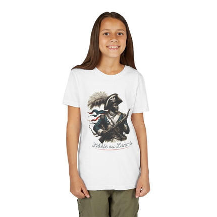 Liberté ou La Mort Youth T-Shirt Haitian Revolutionary Graphic Tee Cultural Pride Kids Apparel Bold Heritage Gift