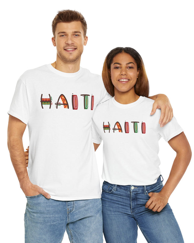 Haiti in Color Limited Heritage Drop Tee Artistic Creole Typography