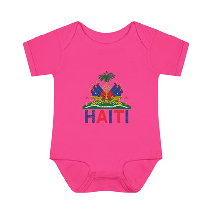 Ayiti in Crayon Haitian Pride Infant Baby Bodysuit Cultural Heritage Baby Onesie Diaspora Babywear Cute Baby Clothes