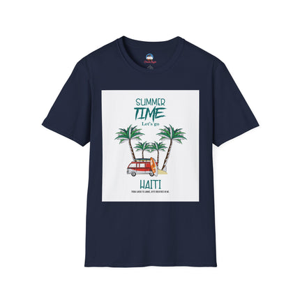 Summer Time in Haiti Sweatshirt Tropical Palm & Surf Van Graphic Caribbean Vibes Pullover Beach Life Travel & Vacation Vibes T-Shirt