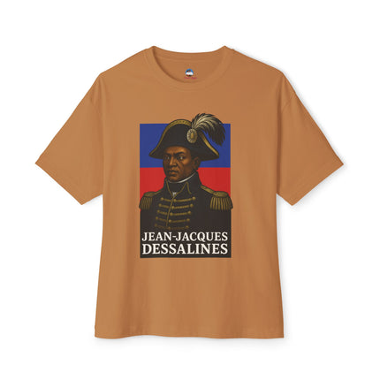 Dessalines Unyielding Haitian Independence T-Shirt Revolutionary Icons Series Jean-Jacques Dessalines Oversized Tee