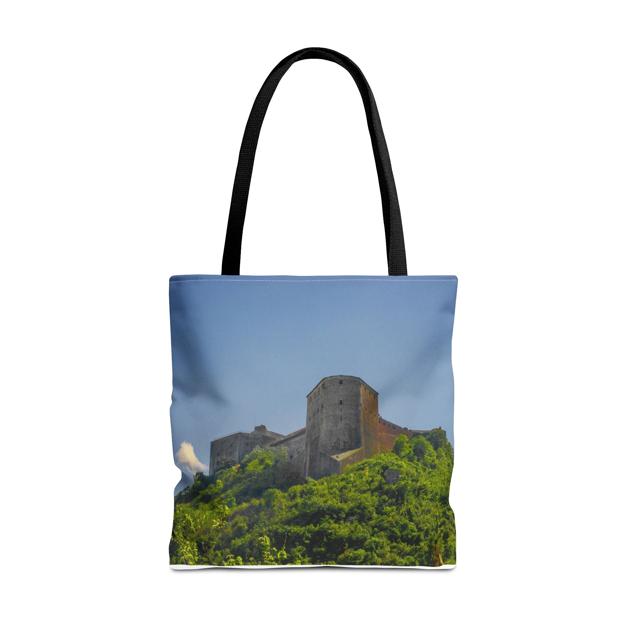 Haitian Citadelle Laferrière Tote Bag – Historical Haiti Travel Bag – Durable All-Over Print Shopping Bag