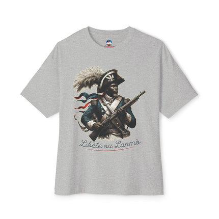 Liberty or Death Haitian Revolution Oversized Tee Revolutionary Spirit Series Unisex Boxy T-Shirt, Historical Graphic Tee