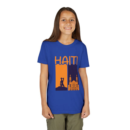 The Spirit of Haiti Youth Cultural Pride Tee Freedom & Faith Design Kids Premium Short Sleeve