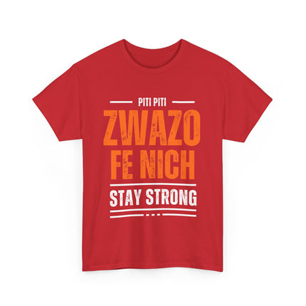 Piti Piti Zwazo Fe Nich T-Shirt – Haitian Proverb Tee, Stay Strong Motivational Shirt, Unisex Cotton Comfort Fit - CreoleSizzle