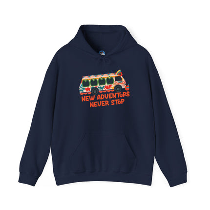 Tap-Tap Spirit New Adventure Never Stop Hoodie Haitian Travel Culture Series Unisex Adventure Sweatshirt