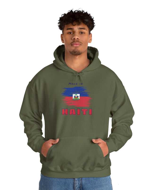 Made in Haiti Hoodie – Haitian Flag Unisex Heavy Blend Sweatshirt – Cozy Cultural Apparel - CreoleSizzle