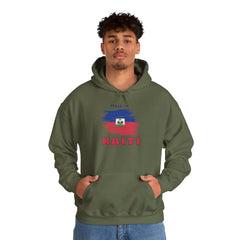 Made in Haiti Hoodie – Haitian Flag Unisex Heavy Blend Sweatshirt – Cozy Cultural Apparel