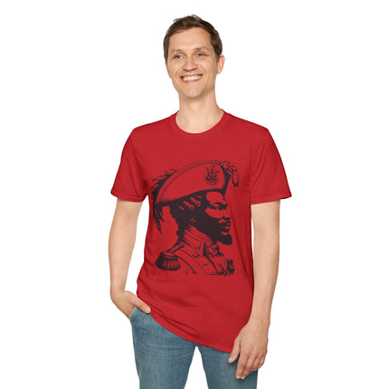 Haitian Revolutionary Thinker Tee Vintage Side-Profile Portrait Unisex Cultural Heritage T-Shirt