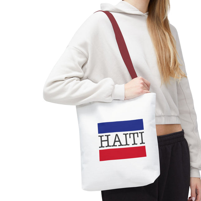 Haiti Flag Block Everyday Heritage Tote Bold Simplicity Edition - CreoleSizzle