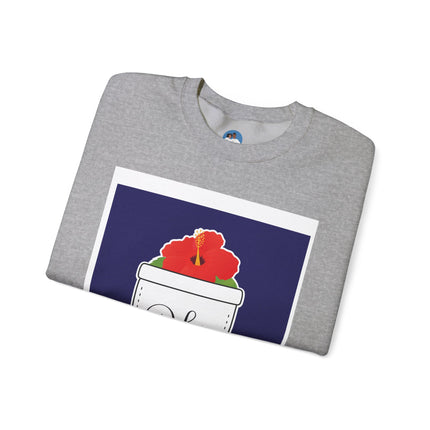 Haiti with Hibiscus Tropical Identity Sweatshirt Creole Heritage Series Unisex Premium Crewneck