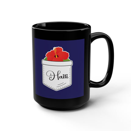 Haiti with Hibiscus Tropical Identity Special Edition Premium Coffee Mug Nature Lover's Drinkware