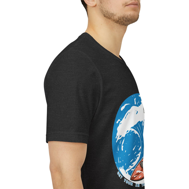 Playful surfing donkey character with tropical personality Bold ocean wave artwork with bright beach energy Funny open ended phrase that creates conversation Perfect for beach lovers, vacation outfits... - CreoleSizzle