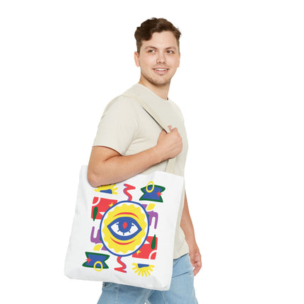 Vodou Eye Haitian Spiritual Art Tote Afro-Haitian Mysticism Design - CreoleSizzle