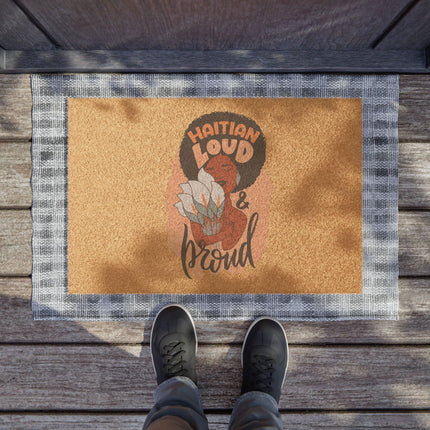 Haitian Loud and Proud Limited Heritage Doormat Cultural Statement Entryway